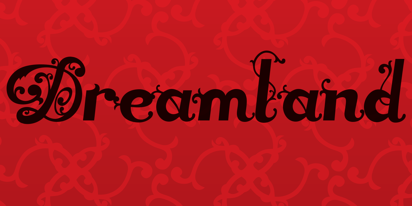Пример шрифта Dreamland Roman Regular